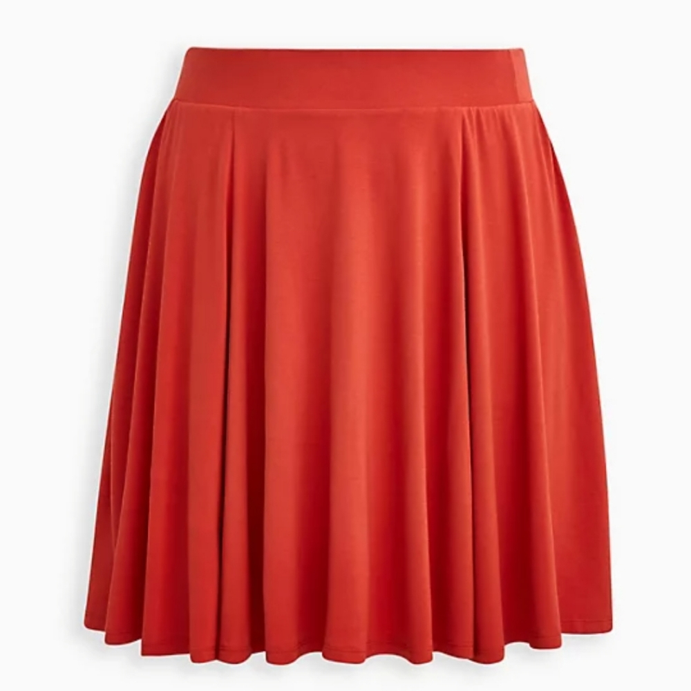 NWOT Torrid Orange Mini Jersey Skater Skirt 2x